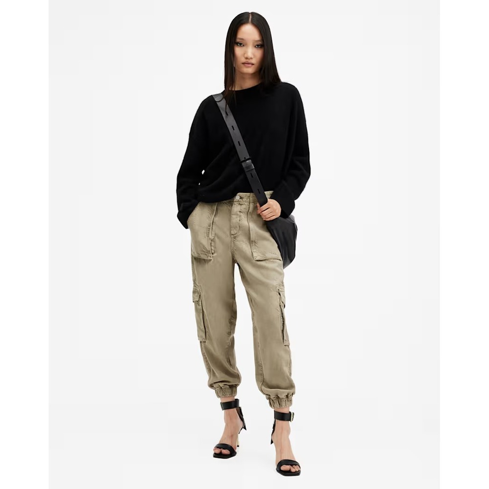 ALLSAINTS Frieda Denim Trouser Cargo‎ Pants in Green Size 12